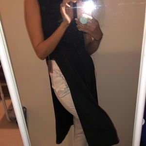 Dark gray sleeveless top